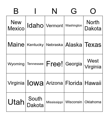 Funky Foods Around the US Bingo Card