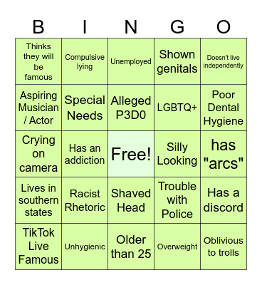 LOLCOW Bingo Card