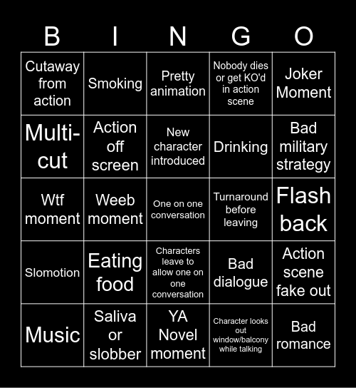 🅱arcane Bingo Card