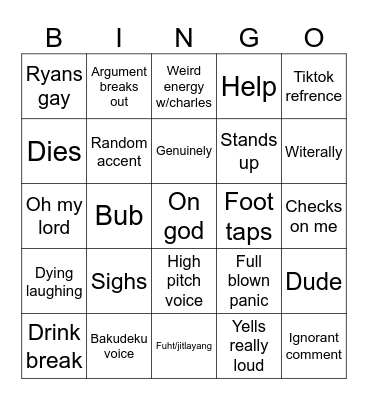 Helldivers bingo Card