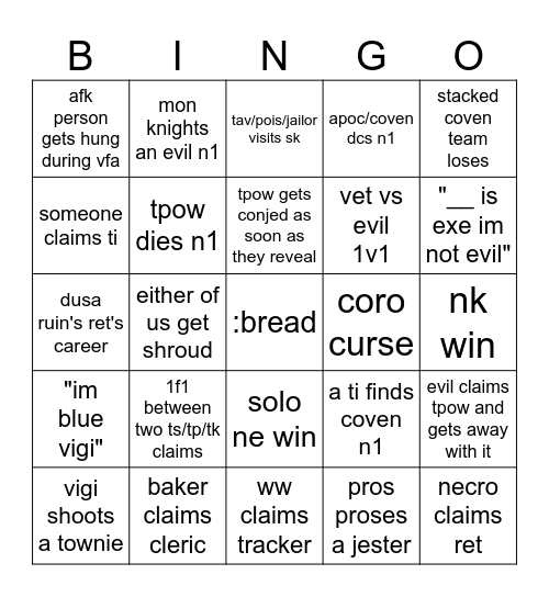 bingo Card