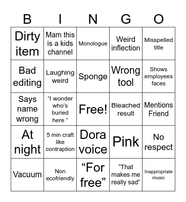 Clean girl bingo Card