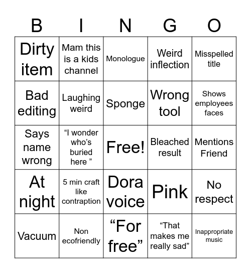 Clean girl bingo Card