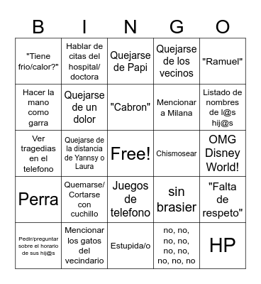 Teresa Bingo Cumple Bingo Card