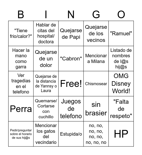 Teresa Bingo Cumple Bingo Card
