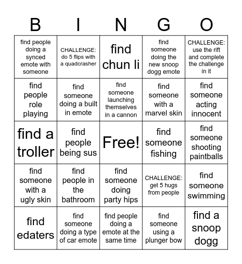 PARTY ROYALE BINGO Card