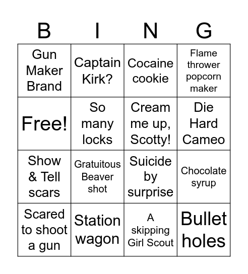 God of Toad’s Loaded Weapon 1 Bingo Card