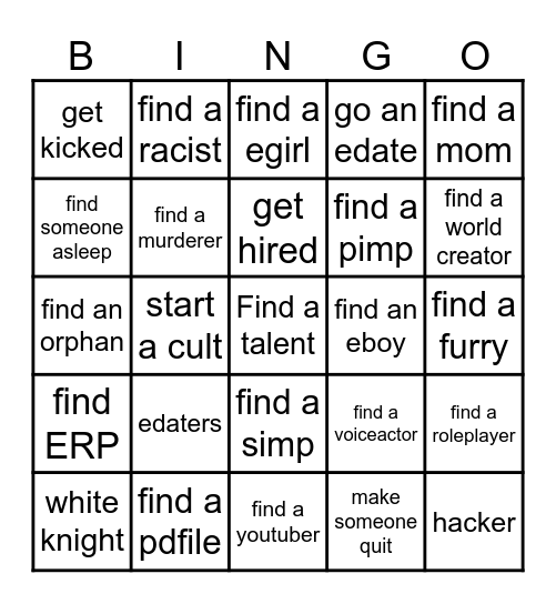 morpheuzz's vr chat bingo Card