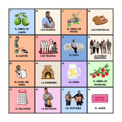 Nuestra Loteria Bingo Card