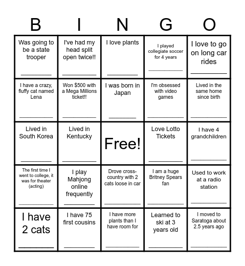 Coworker Bingo Card