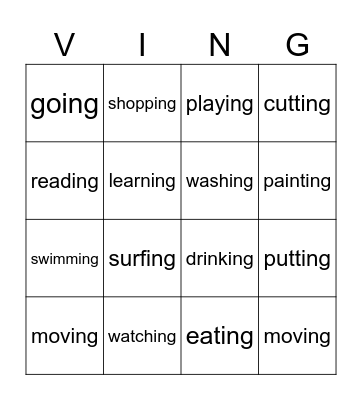 6A2 BINGO Card