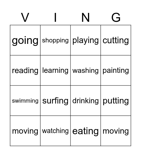 6A2 BINGO Card
