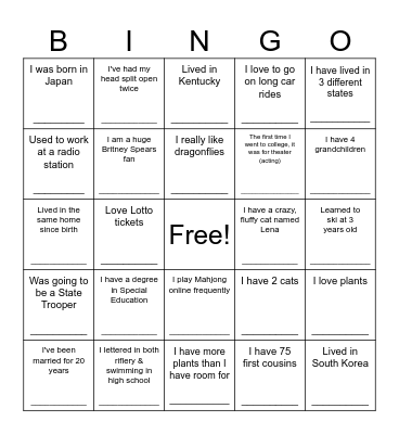 Coworker Bingo Card