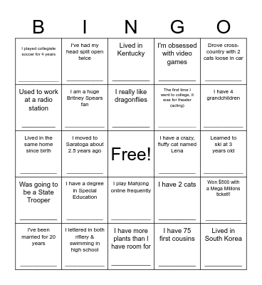 Coworker Bingo Card