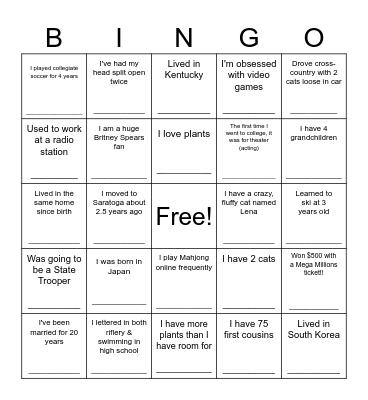 Coworker Bingo Card