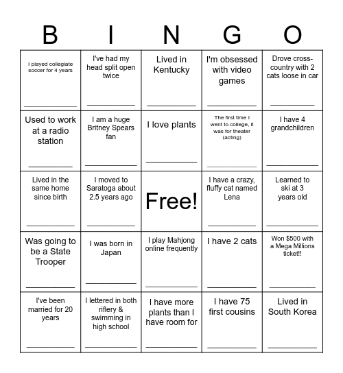 Coworker Bingo Card