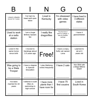 Coworker Bingo Card