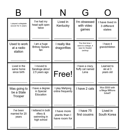 Coworker Bingo Card