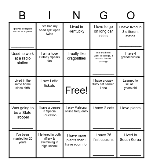 Coworker Bingo Card