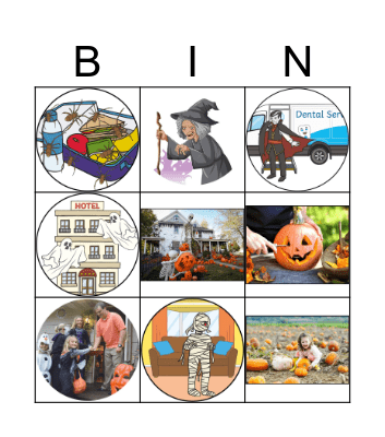 Halloween day conversation Bingo Card