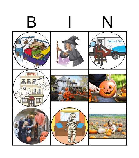 Halloween day conversation Bingo Card