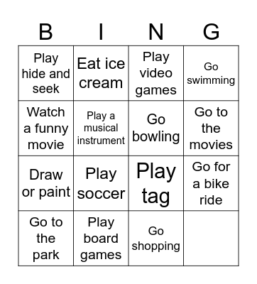Weekend Match Bingo Card