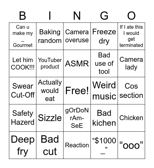 Will get tapeworms if eating it Bingo Card