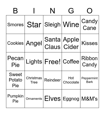 Christmas Bingo Card