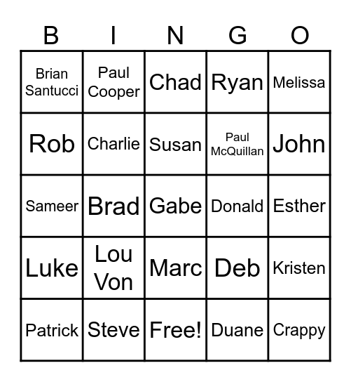 Omni Bingo! Bingo Card