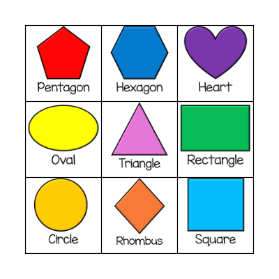 Shapes Bingo Card