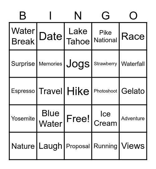 Jenny & Vu Wedding Bingo Card