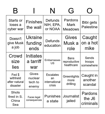DYSTOPIA BINGO Card