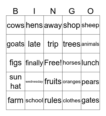 Bingo #6 Bingo Card