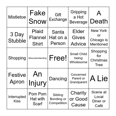 Hallmark Christmas Bingo (Easy) Bingo Card