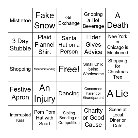 Hallmark Christmas Bingo (Easy) Bingo Card