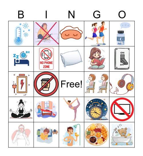 Bedtime Bingo Card