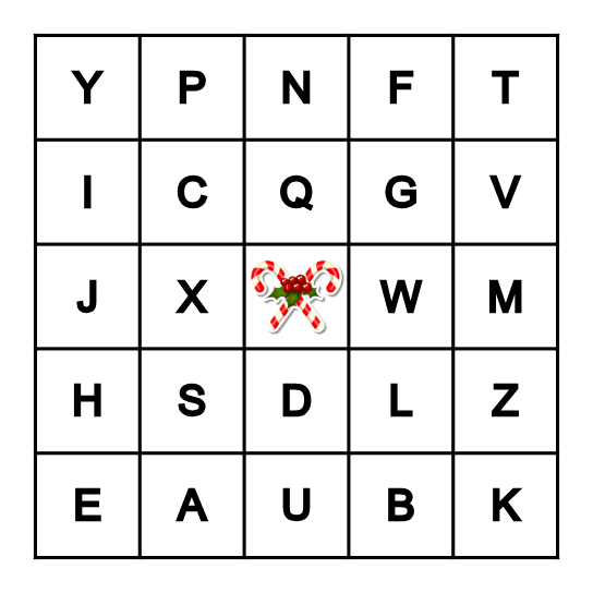 CHRISTMAS Bingo Card