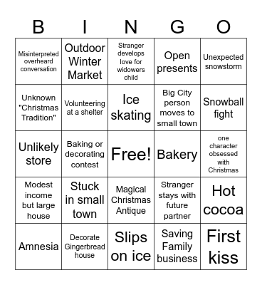 Christmas Movie BINGO Card