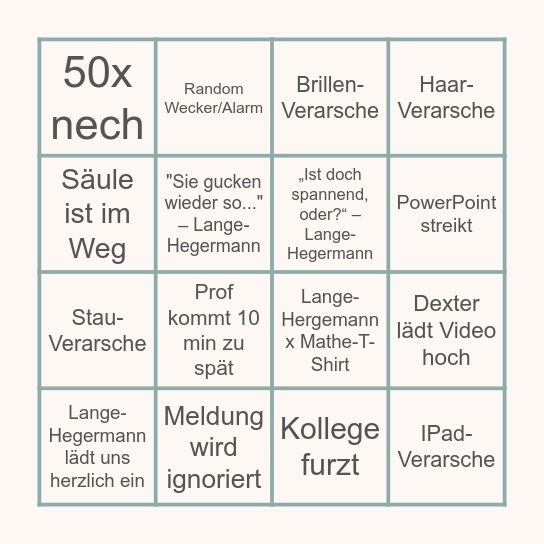 BINGO Card