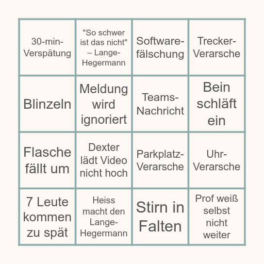 BINGO Card