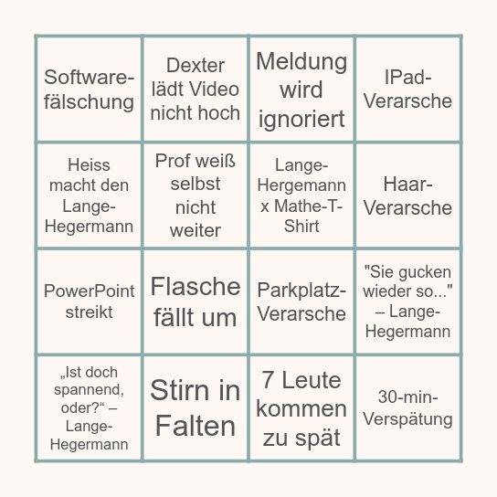 BINGO Card