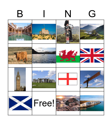UK Bingo Card