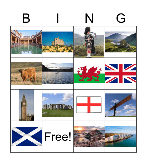 UK Bingo Card