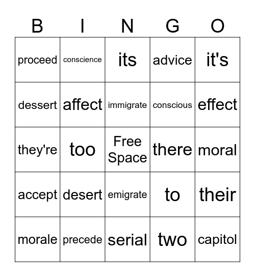 Module 3 Week 1 Bingo Card