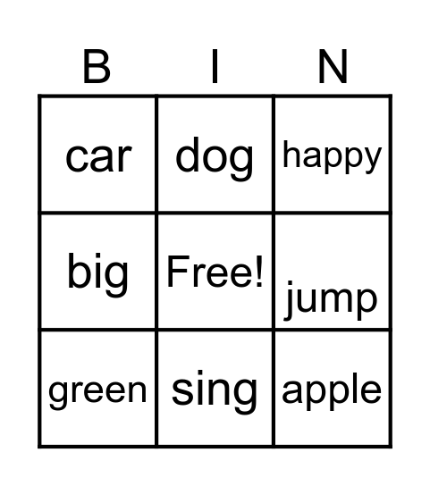 ENGLISH DAY 2024 Bingo Card
