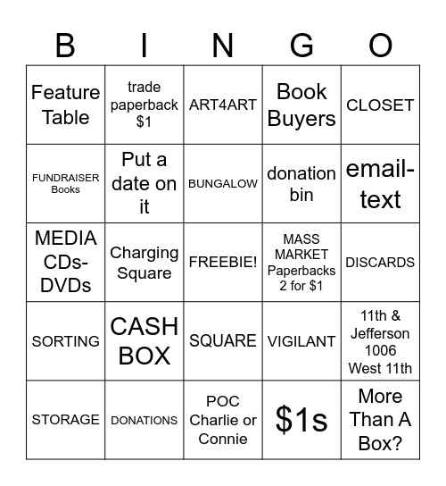 VIP INFO Session Bingo Card