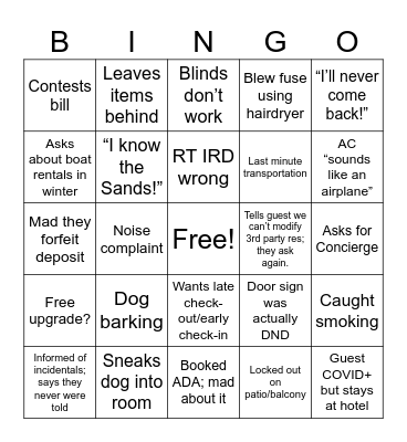 PBX BINGO Card