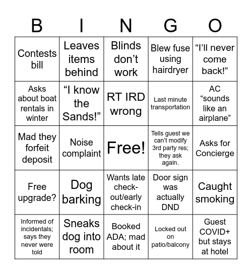 PBX BINGO Card