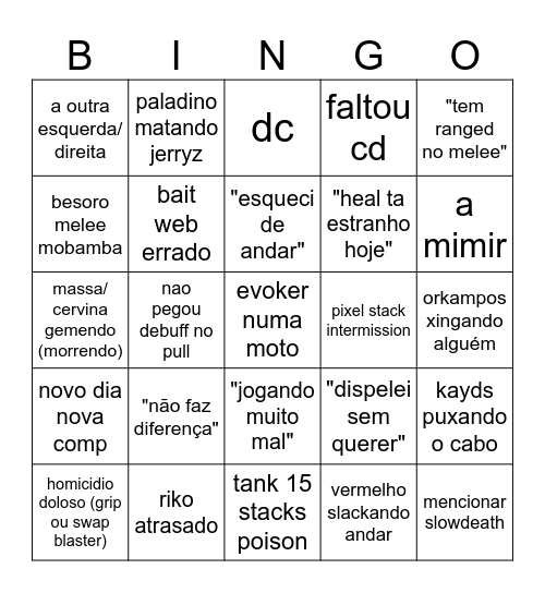 TV BINGO Card