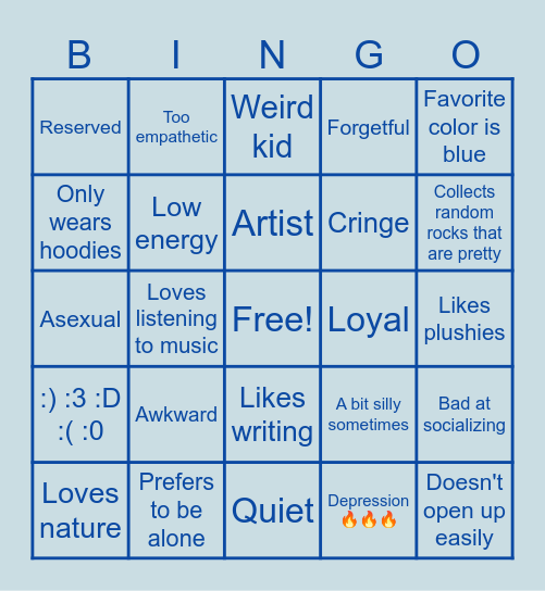 Grayscale Bingo Card